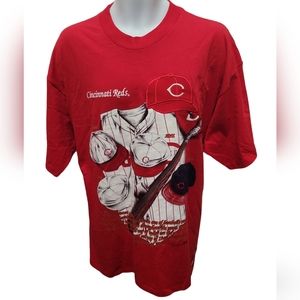 Vintage 1990s CINCINNATI REDS Tee Adult XL Nutmeg MLB T-Shirt